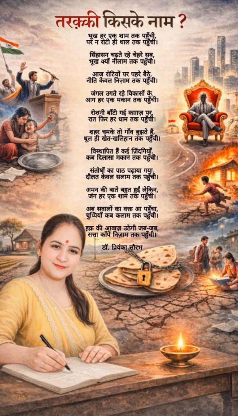 तरक़्क़ी किसके नाम ?????